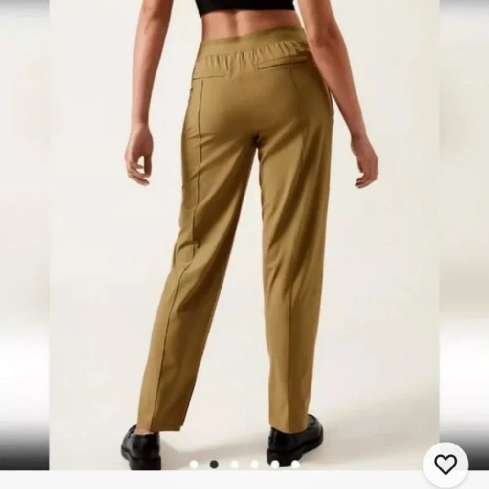 Athleta Brooklyn Heights Vienna Size 6 Slim pull on pants polyester stretch - Picture 2 of 4